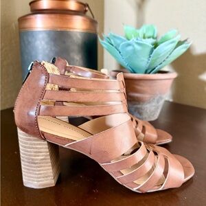 Adrienne Vittadini Strappy Block Heels NWOT